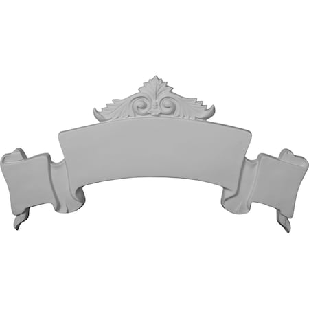 Ekena Millwork 18 7/8"W x 9 1/2"H x 5/8"P Banner Onlay ONL19X10X01BA